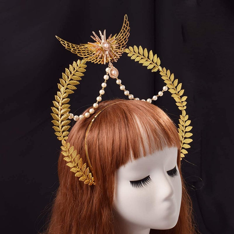 BLESSUME Halo Crown Mary Goddess Headband Women's Halloween Costume Goddess Headpiece (Style 22) - Image 5